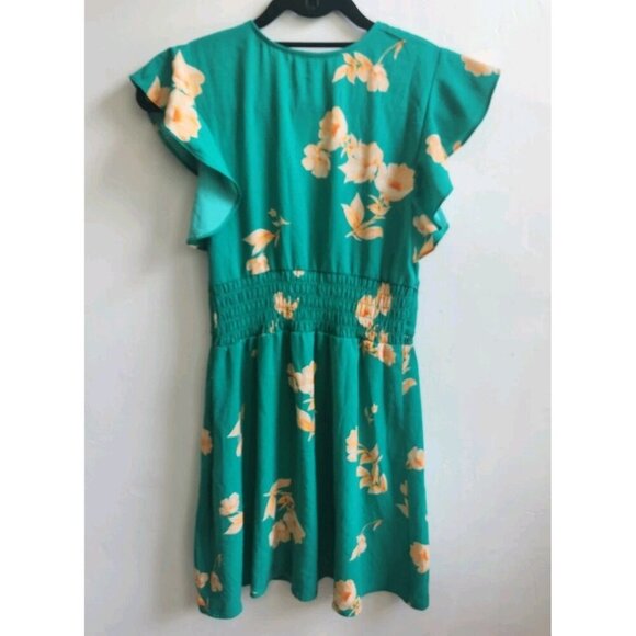 Leoth Short Sleeve Floral Shift Dress Size S - Picture 6 of 9